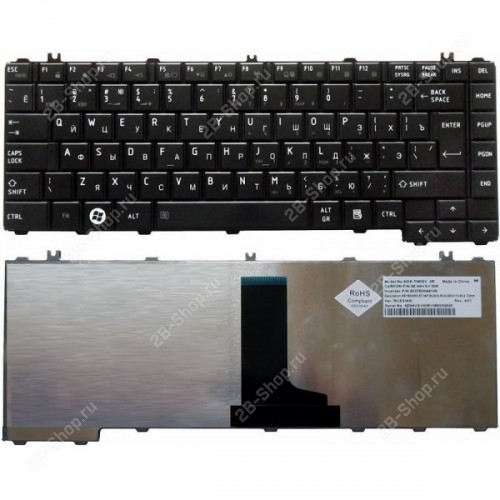 Клавиатура для ноутбука Toshiba Satellite L735, L635, L630, C600, L600