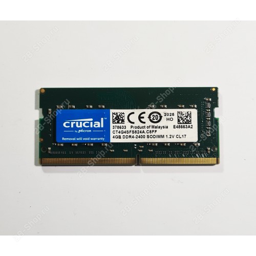 БУ Память оперативная SODIMM 4Gb DDR4 2400 Crucial (CT4G4SFS824A.C8FF)