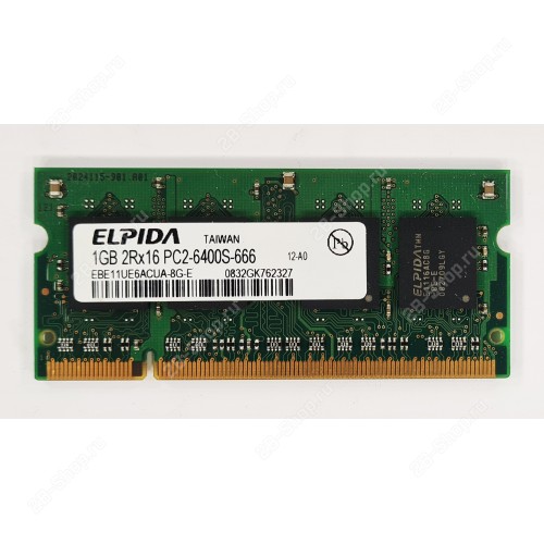 БУ Память оперативная SODIMM 1Gb DDR2 800 ELPIDA (EBE11UE6ACUA-8G-E)