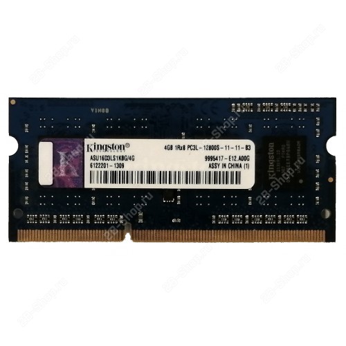 БУ Память оперативная SODIMM 4Gb DDR3L 1600 1.35V Kingston (ASU16D3LS1KBG/4G)