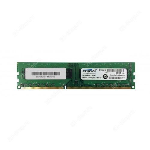 БУ Память оперативная DIMM 4Gb DDR3 1600 Crucial (CT51264BA160B)