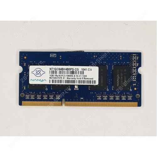 БУ Память оперативная SODIMM 1Gb DDR3 1333 NANYA (NT1GC64BH4B0PS-CG)