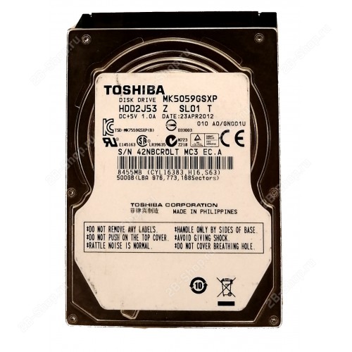 Б\У Жесткий диск 2.5 500Гб TOSHIBA (MK5059GSXP)