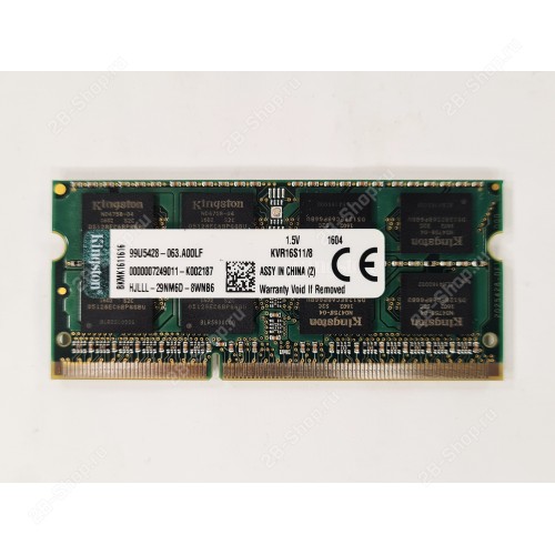 БУ Память оперативная SODIMM 8Gb DDR3 1600 Kingston (KVR16S11/8)