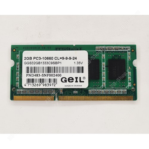 БУ Память оперативная SODIMM 2Gb DDR3 1333 GEIL (GGS32GB1333C9SBP1)