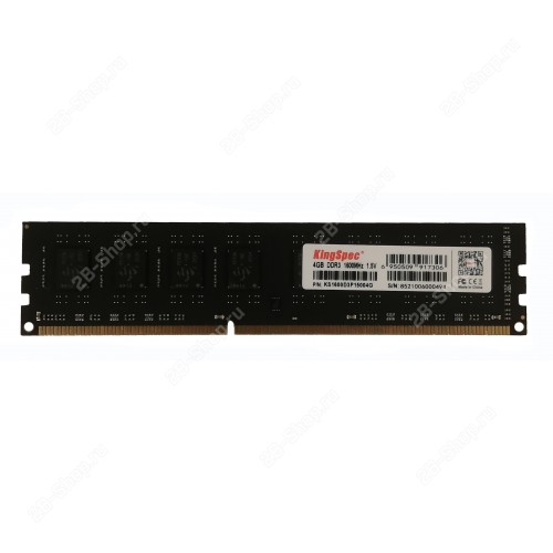 Память оперативная DIMM DDR3-1600 4Gb 1600 KINGSPEC (KS1600D3P15004G)