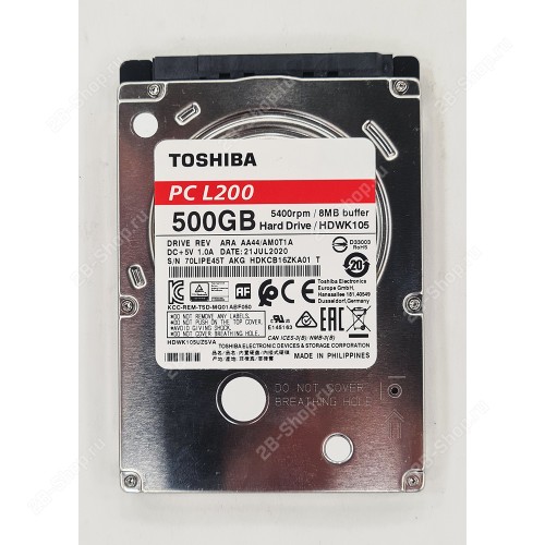 БУ Жесткий диск 2.5 500Гб Toshiba (HDWK105)